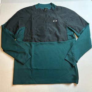 Oakley Men's Bimaterial 1/4 Zip Fleece Size Large Color Green/Black